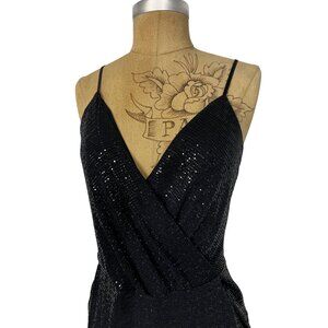 Express Black Jumpsuit Shimmering Evening Romper NWT M